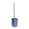 WC-BÜRSTENGARNITUR in Metall  Kunststoff   - Chromfarben/Dunkelblau, Basics, Kunststoff/Metall (10/37,3/10cm) - Sadena