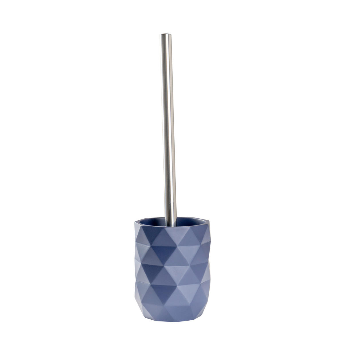 WC-BÜRSTENGARNITUR in Metall  Kunststoff   - Chromfarben/Dunkelblau, Basics, Kunststoff/Metall (10/37,3/10cm) - Sadena