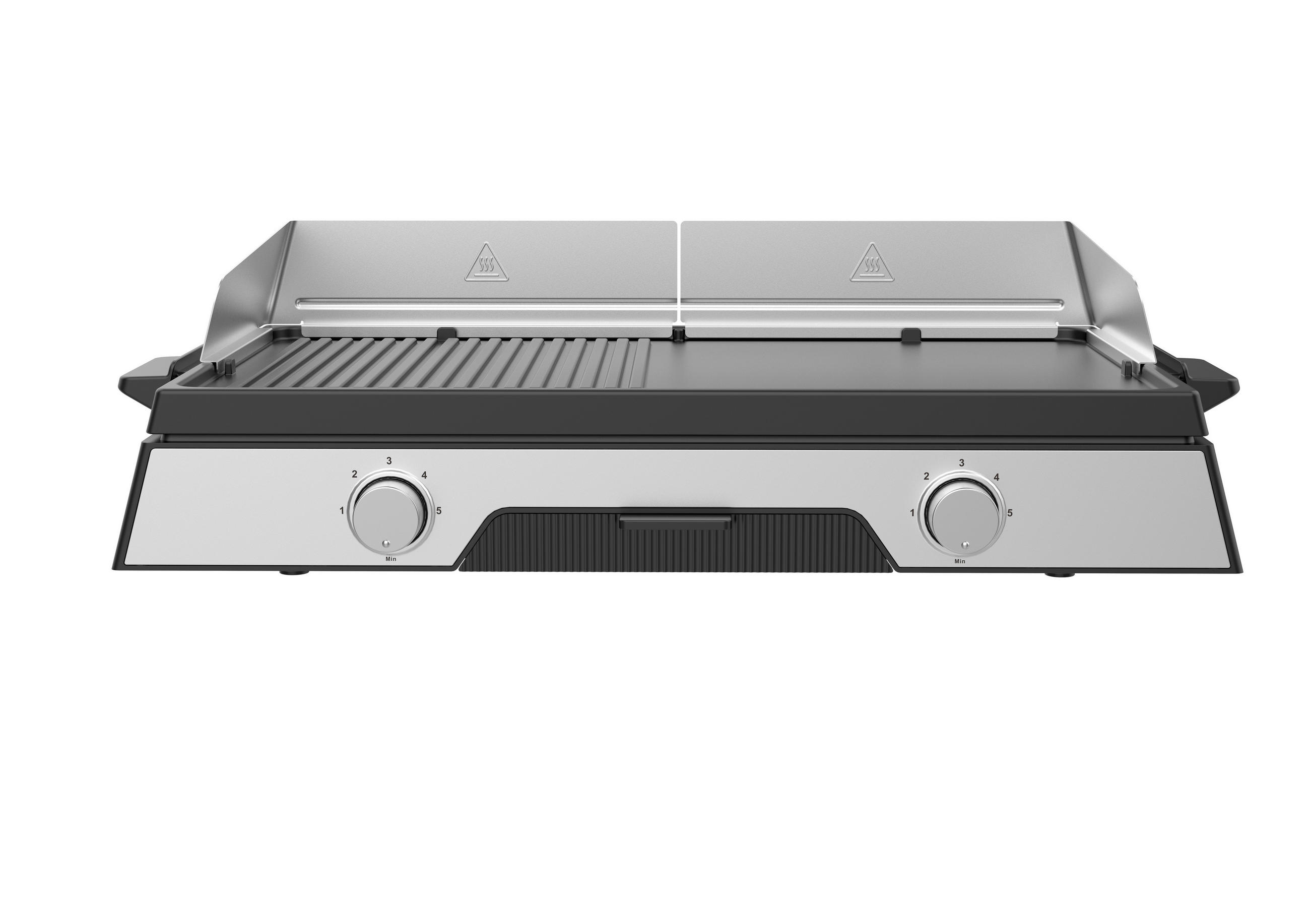 TISCHGRILL  - Edelstahlfarben, Basics, Metall (61,1/16,8/34,3cm) - Nabo