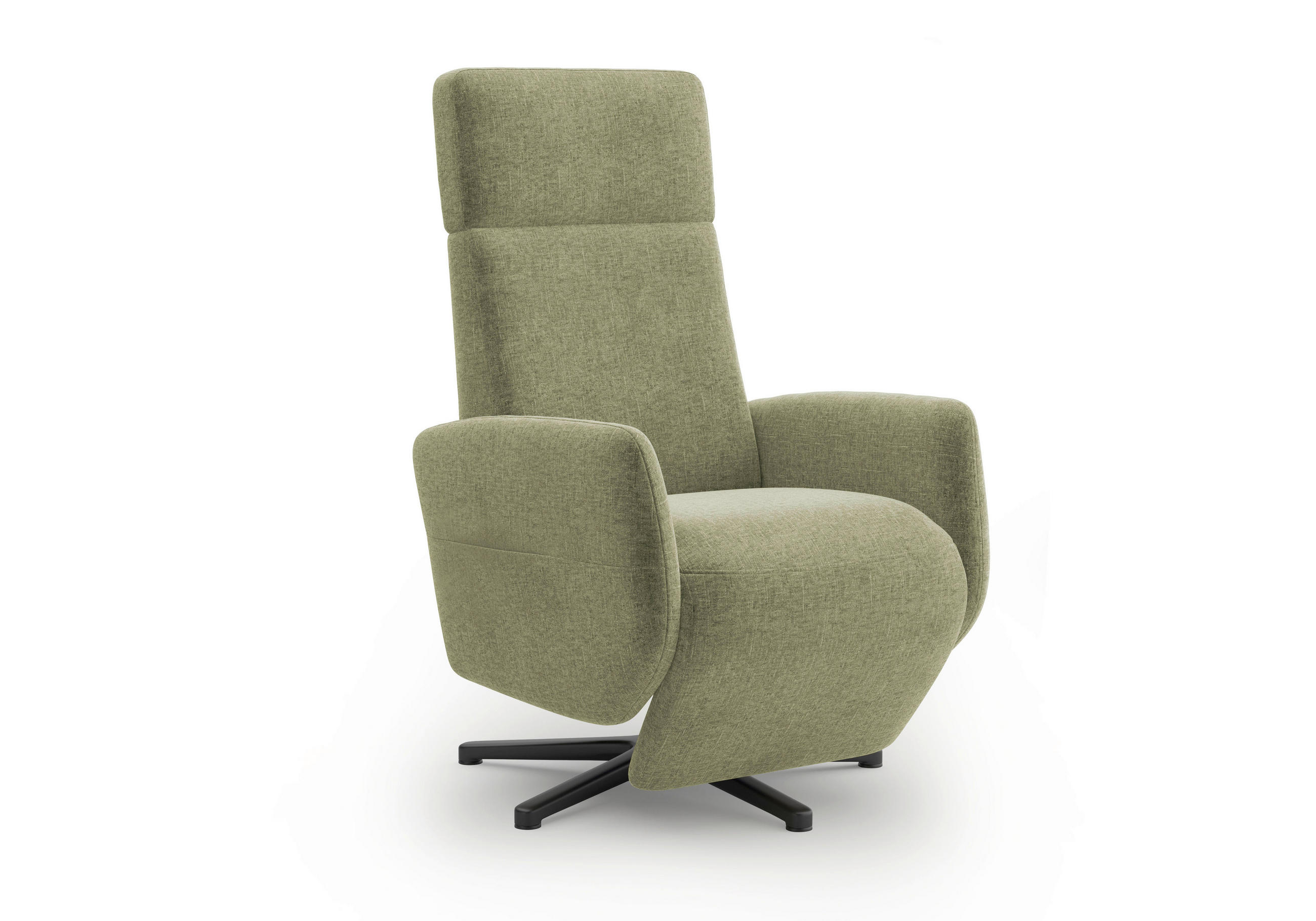 RELAXSESSEL in Textil Hellgrün  - Schwarz/Hellgrün, KONVENTIONELL, Textil/Metall (71/110/82cm) - Sit & More