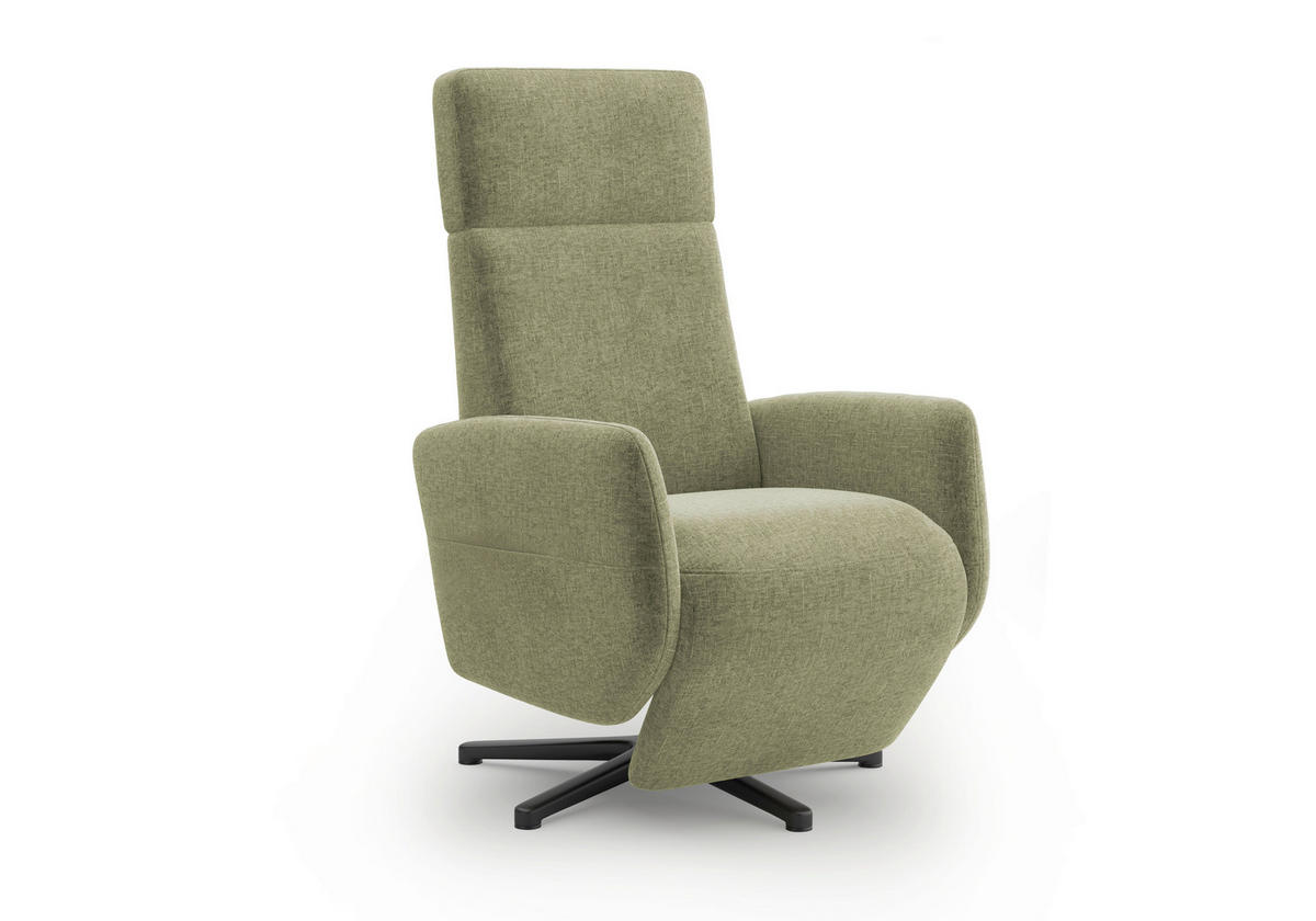 RELAXSESSEL in Textil Hellgrün  - Schwarz/Hellgrün, Konventionell, Textil/Metall (71/110/82cm) - Sit & More