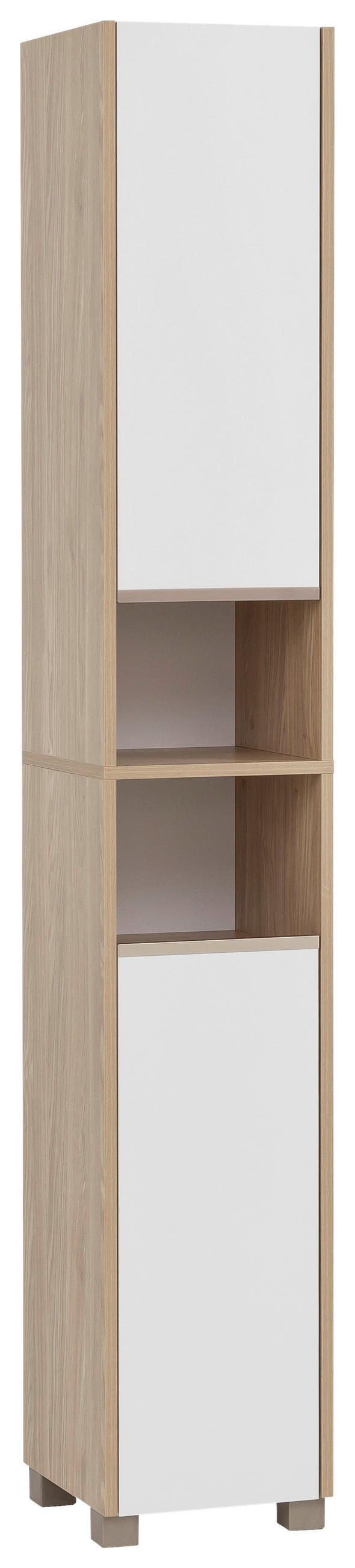 HOCHSCHRANK 30,3/186,5/33,1 cm  - Edelstahlfarben/Eichefarben, MODERN, Holzwerkstoff/Kunststoff (30,3/186,5/33,1cm) - MID.YOU