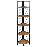 ECKREGAL - Honigeiche/Schwarz, Design, Holzwerkstoff/Metall (34/160/34cm) - MID.YOU