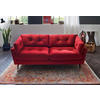 3-SITZER-SOFA JAPAN-3S SOFA Samt Dunkelrot  - Dunkelrot, MODERN, Textil (207/84/93cm) - MID.YOU
