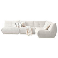 HÖRNSOFFA i manchester vit  - vit, Trend, textil (315/210cm) - Livetastic