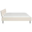 BETT 180/200 cm  in Champagner  - Champagner/Alufarben, Design, Holzwerkstoff/Metall (180/200cm) - Carryhome