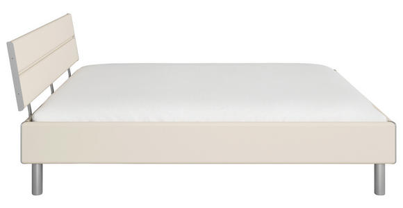 BETT 180/200 cm  in Champagner  - Champagner/Alufarben, Design, Holzwerkstoff/Metall (180/200cm) - Carryhome