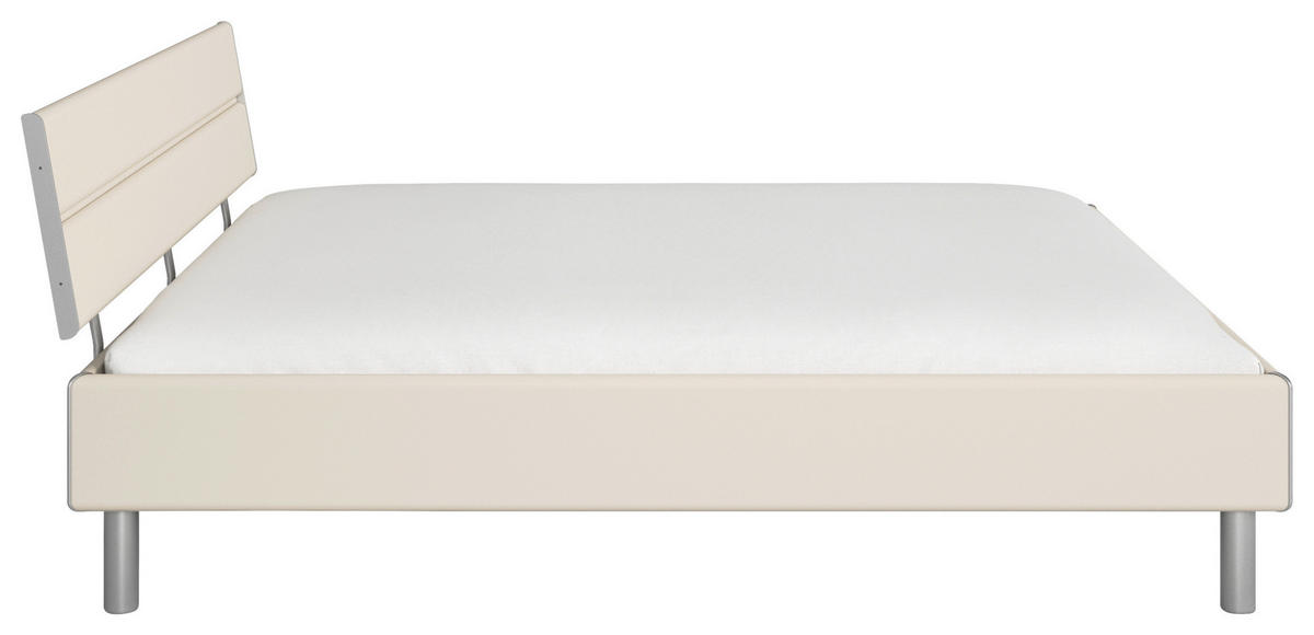 BETT 180/200 cm,  in Champagner,  - Champagner/Alufarben, Design, Metall (180/200cm) - Carryhome