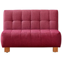 SCHLAFSOFA Rot  - Rot/Naturfarben, Design, Holz/Textil (125/92/102cm) - Novel