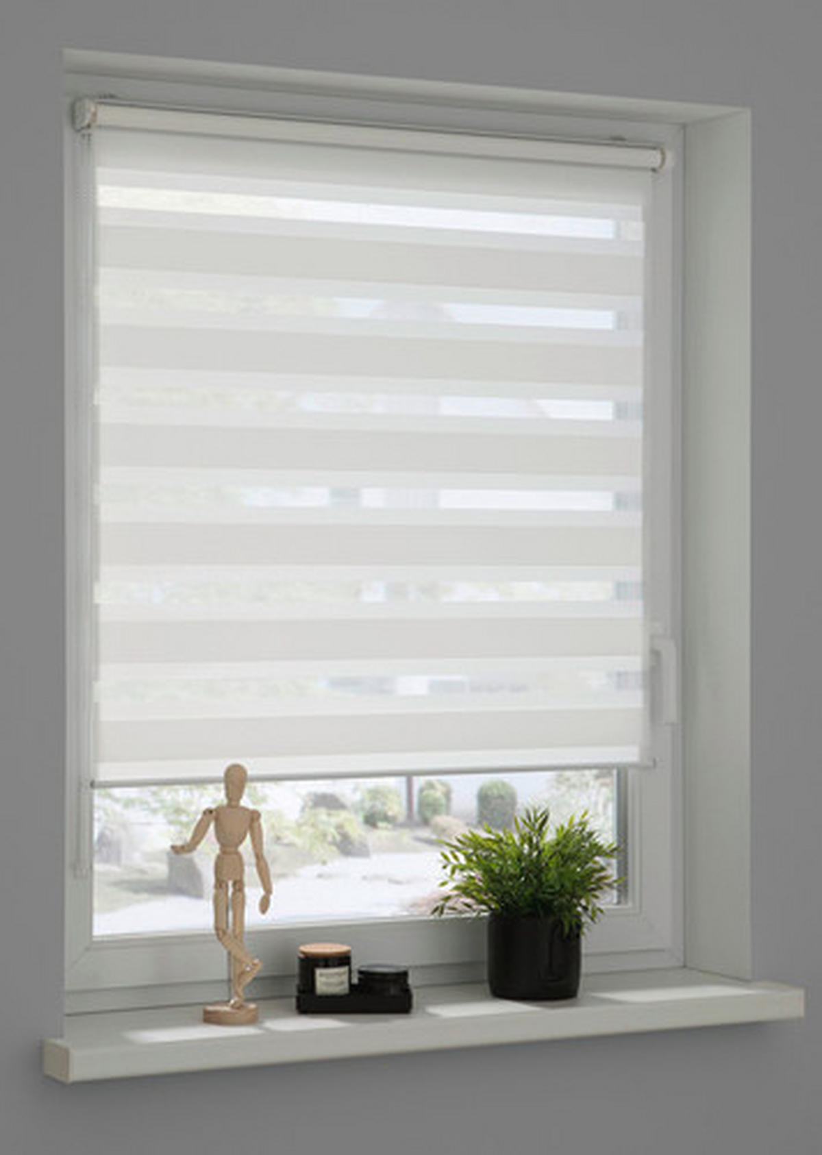 DUBBEL RULLGARDIN 80/210 cm  - vit, Basics, textil (80/210cm) - Schöner Wohnen