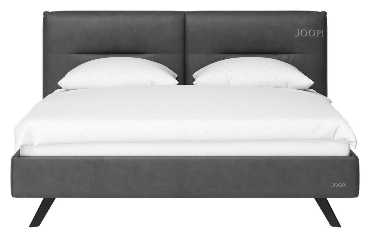 POLSTERBETT 180/200 cm  in Dunkelgrau  - Dunkelgrau/Schwarz, Design, Textil/Metall (180/200cm) - Joop!