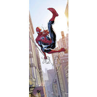 FOTOTAPETE SPIDER-MAN SWINGING  - Naturfarben, Design, Textil (100/250cm) - Marvel