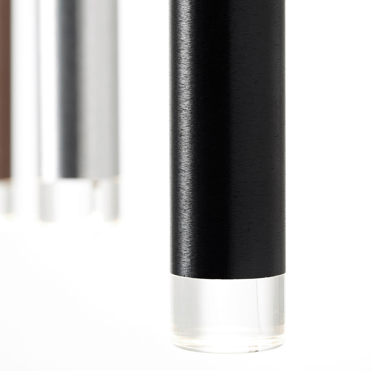 LED-HÄNGELEUCHTE 40/25/180 cm  - Schwarz/Alufarben, Design, Kunststoff/Metall (40/25/180cm) - Brilliant