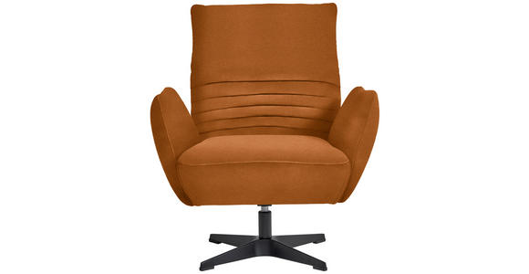 SESSEL in Teddystoff Cognac  - Cognac/Schwarz, Design, Textil/Metall (60/94/86cm) - Dieter Knoll