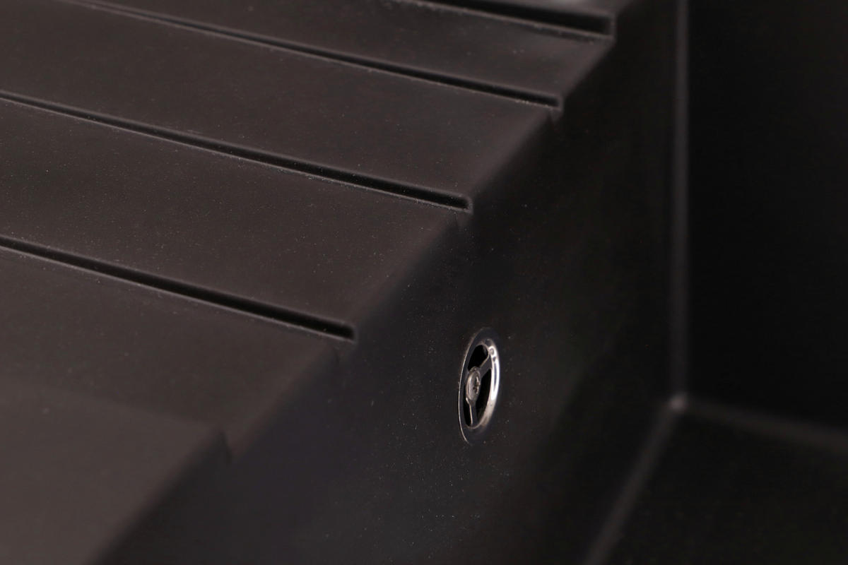 SPÜLE HOUSTON100X501BS  - Schwarz, Trend, Glas/Kunststoff (100/21/50cm) - Respekta