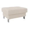 HOCKER in Textil Perlmutt  - Perlmutt, Modern, Textil/Metall (90/44/73cm) - MID.YOU