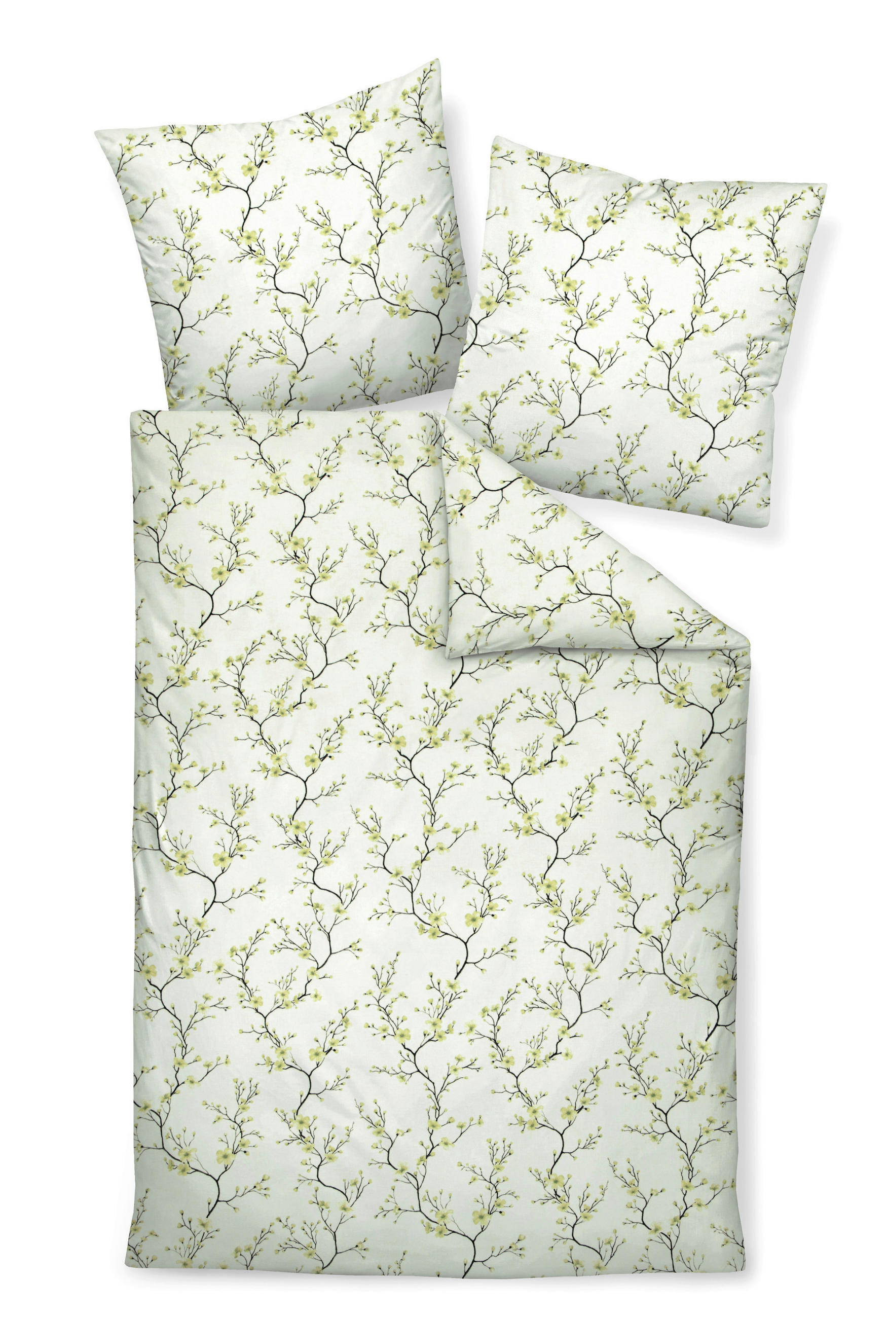 BETTWÄSCHE 135/200 cm CHINCHILLA Flanell  - Hellgrün/Grün, Basics, Textil (135/200cm) - Janine
