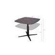 COUCHTISCH ESG 80/80/47-67 cm quadratisch Anthrazit, Dunkelbraun  - Anthrazit/Dunkelbraun, Design, Glas/Keramik (80/80/47-67cm) - Novel