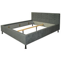 TAPECIRANI KREVET   90/200 cm   tamno siva  - tamno siva/crna, Moderno, drvo/tekstil (90/200cm)