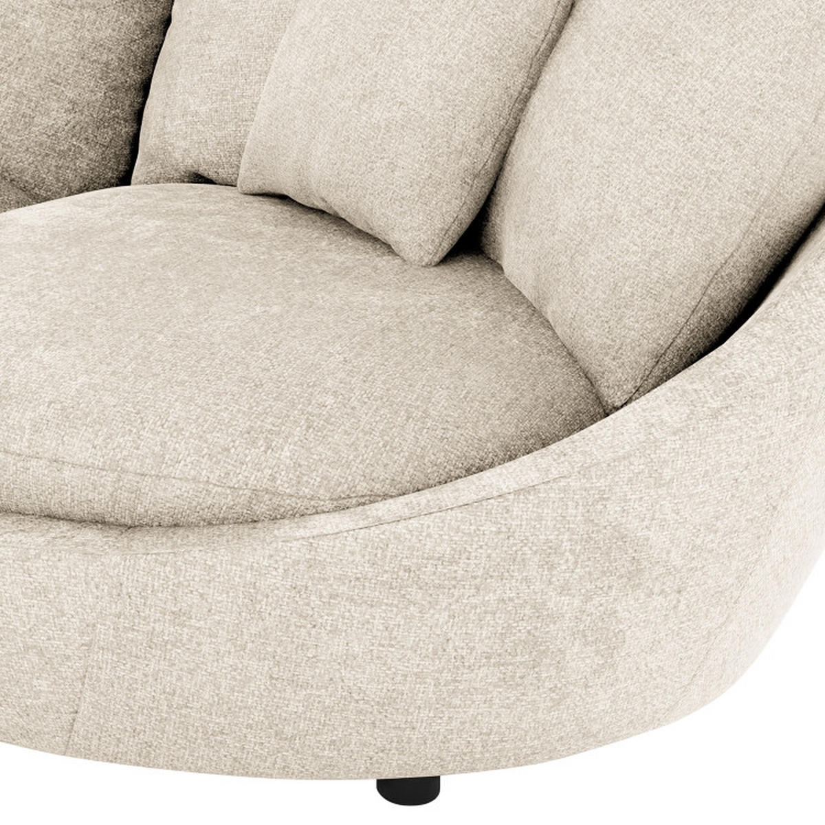 BIGSOFA in Chenille Silberfarben  - Silberfarben/Schwarz, Modern, Kunststoff/Textil (237/87/131cm) - Trendmanufaktur
