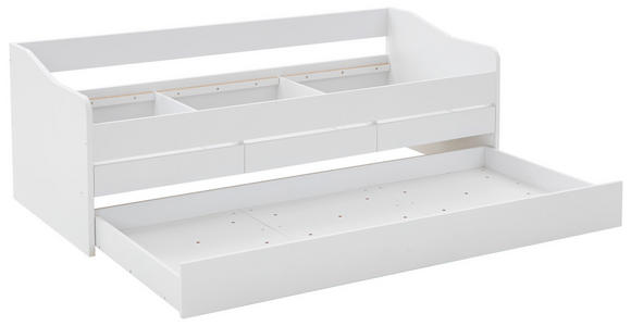 AUSZIEHBETT 90-180/200 cm in Weiß - Weiß, KONVENTIONELL, Holz/Holzwerkstoff (90-180/200cm) - Carryhome
