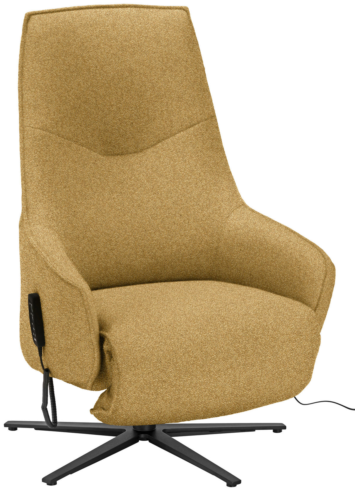 RELAXSESSEL in Textil Senfgelb  - Anthrazit/Senfgelb, Design, Textil/Metall (70/112/85cm) - Himolla Komfortklass