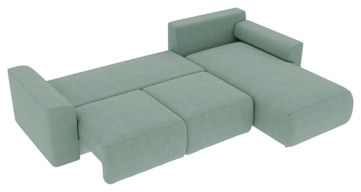Freisteller von Carryhome ECKSOFA Mintgrün Velours.