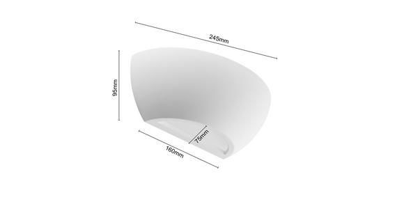 WANDLEUCHTE Alessia 24,5/12/9,5 cm  - Weiß, Basics, Stein (24,5/12/9,5cm) - Novel