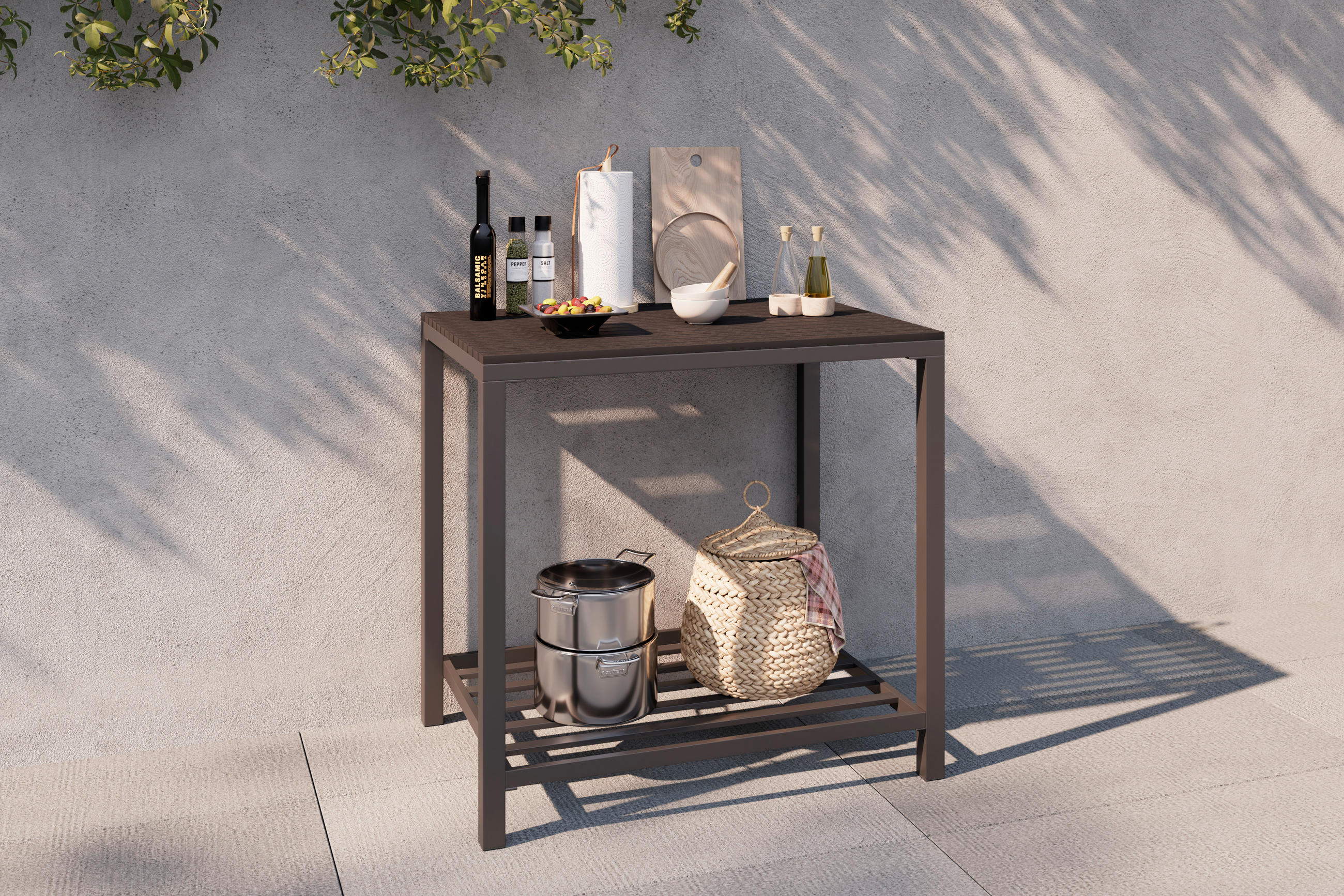 OUTDOORKÜCHE - Anthrazit, MODERN, Kunststoff/Metall (90/84/61,5cm) - Ambia Garden