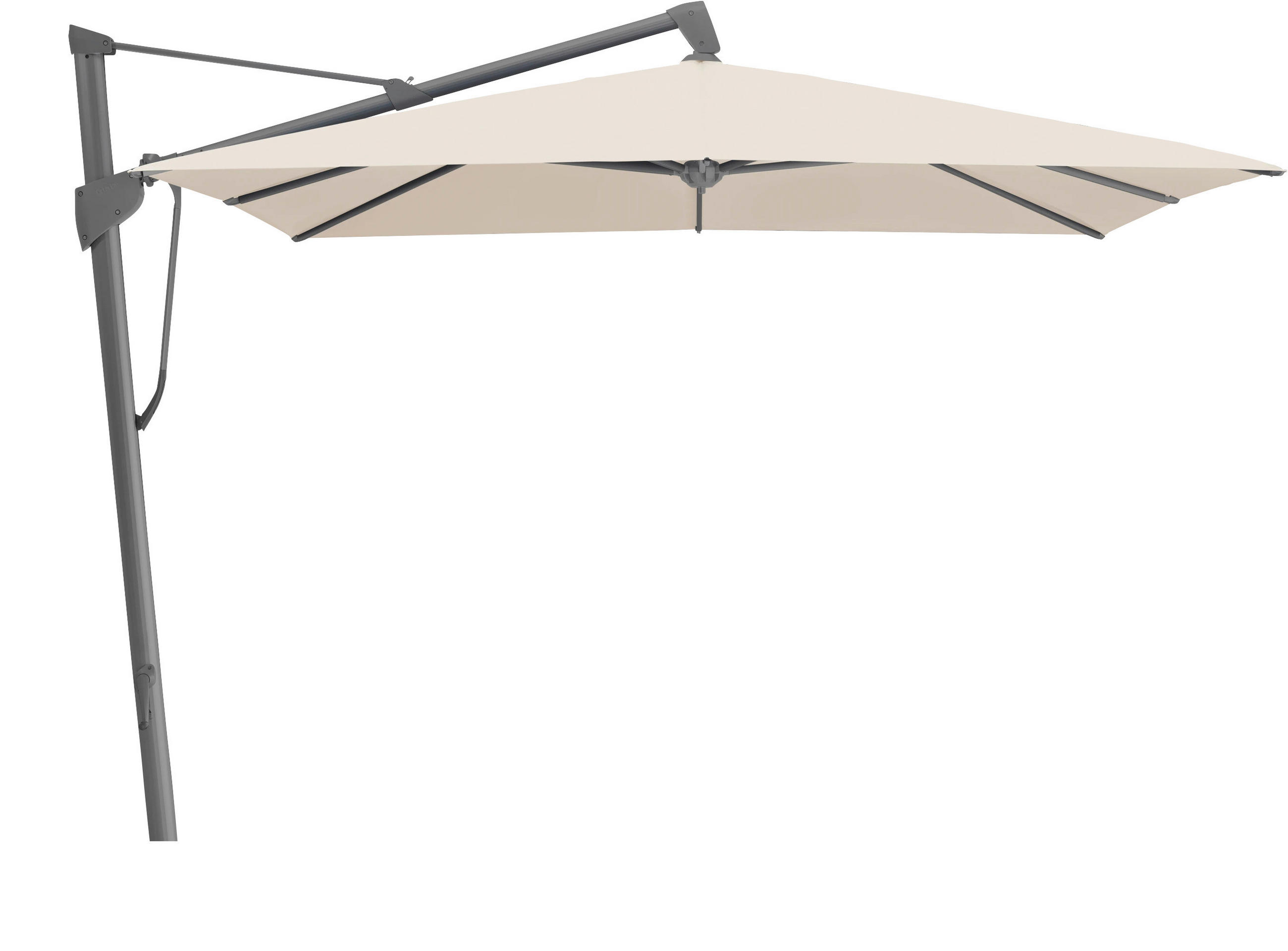 AMPELSCHIRM 400x300 cm Champagner  - Champagner/Anthrazit, Basics, Textil/Metall (400/300cm) - Glatz