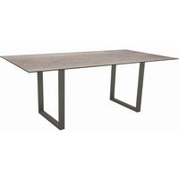 GARTENTISCH Metall Anthrazit, Graubraun rechteckig  - Anthrazit/Graubraun, Basics, Kunststoff/Metall (200/100/73cm) - Stern