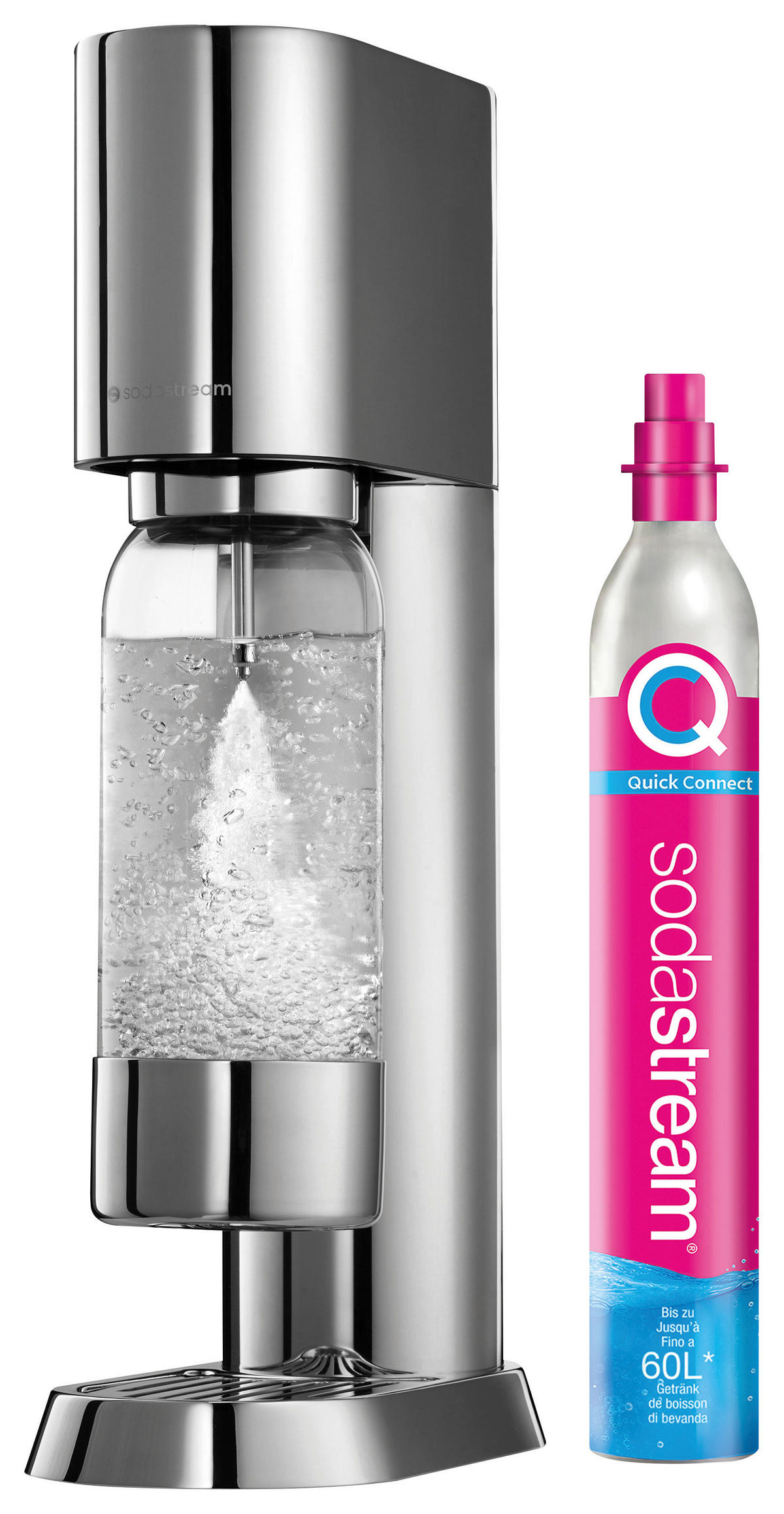 WASSERSPRUDLER ENSO  - Edelstahlfarben, Basics, Metall (16.10/45/27.2cm) - SodaStream