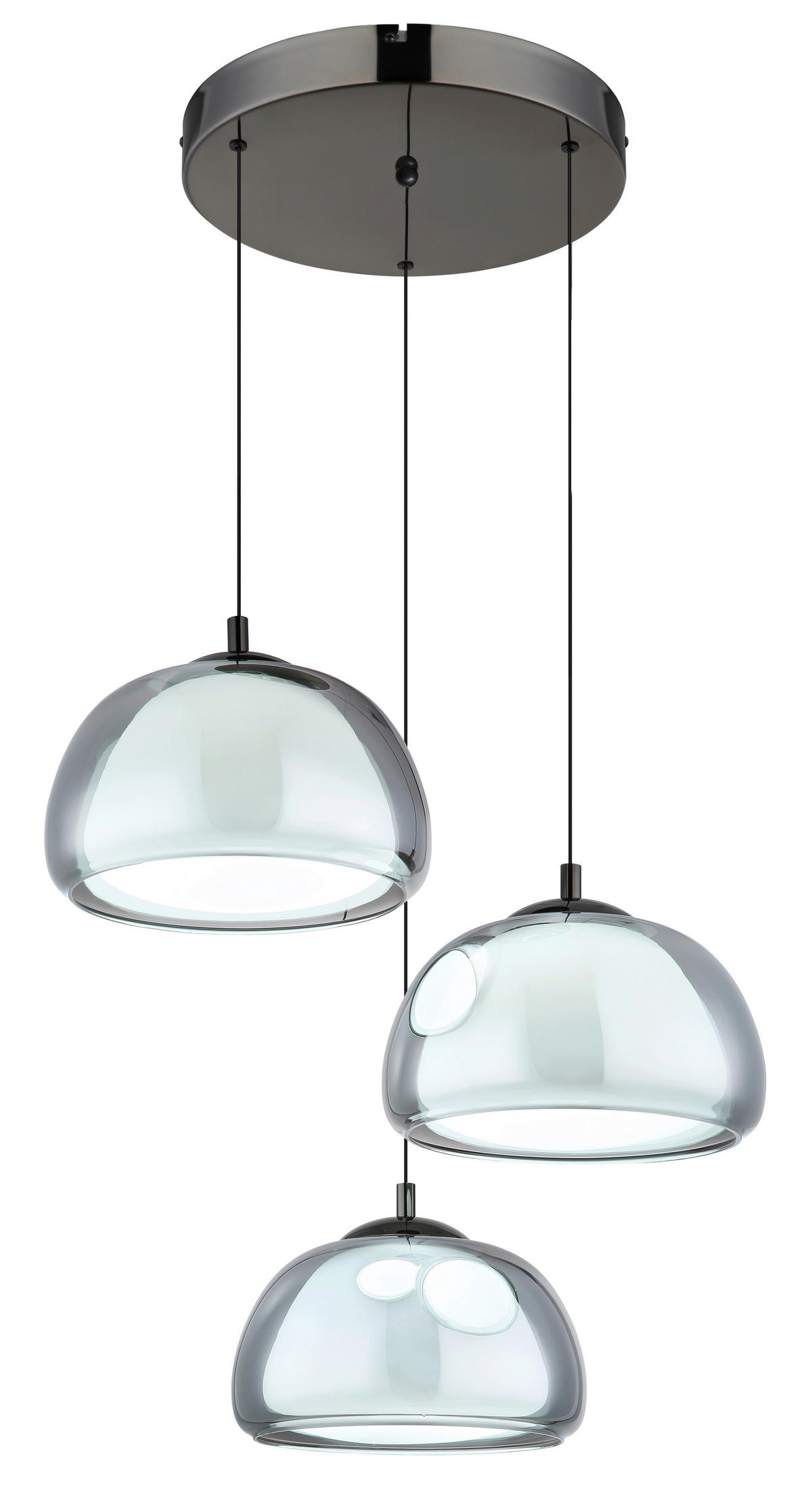 LED-HÄNGELEUCHTE 50/150 cm  - Transparent/Goldfarben, Design, Glas/Kunststoff (50/150cm) - Globo