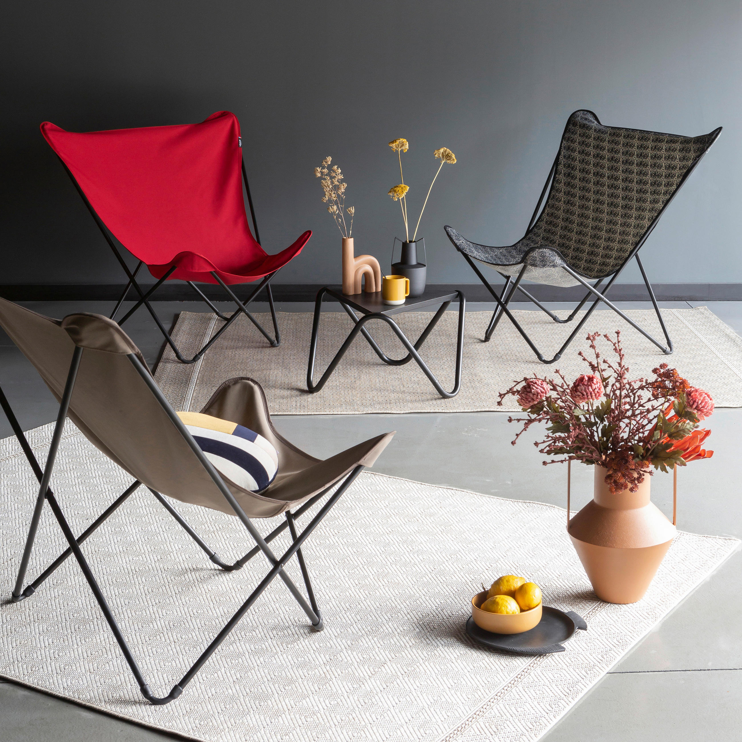 GARTEN-RELAXSESSEL Stahl  - Schwarz, Basics, Textil/Metall (87/83/91cm) - Lafuma Mobilier