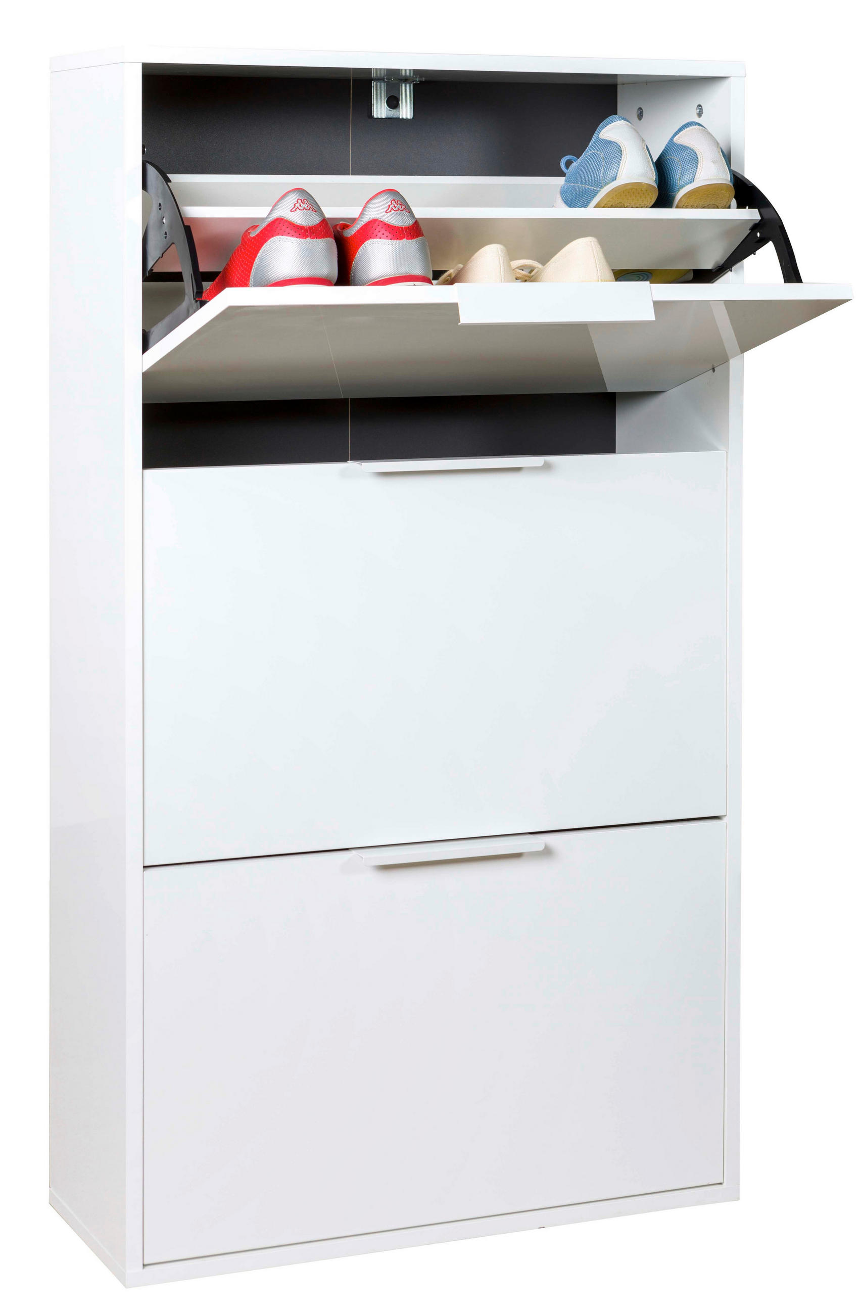 OMARA Z LOPUTAMI ZA ČEVLJE bela - bela, Design, leseni material (65/119/25cm) - Carryhome