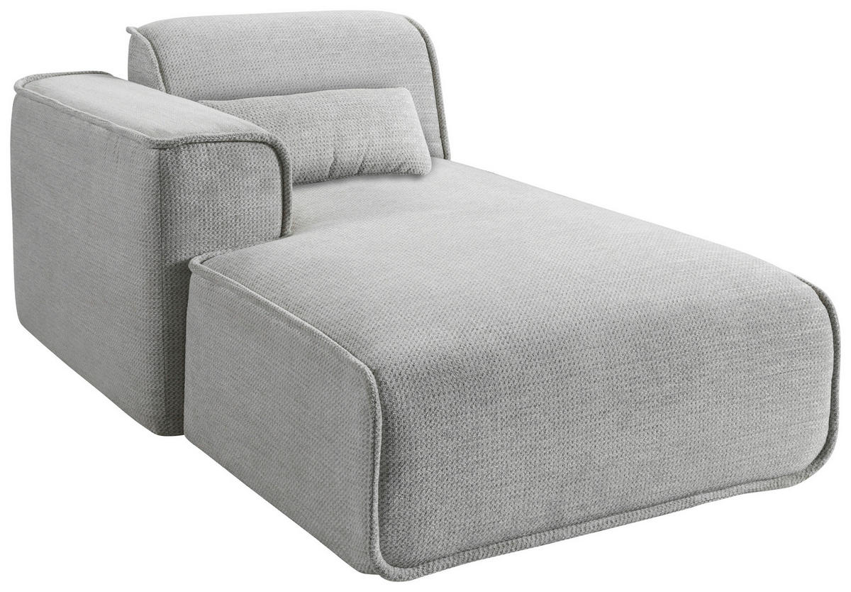 WOHNLANDSCHAFT Flachgewebe Naturfarben  - Schwarz/Naturfarben, Design, Kunststoff/Textil (211/368/165cm) - Lomoco