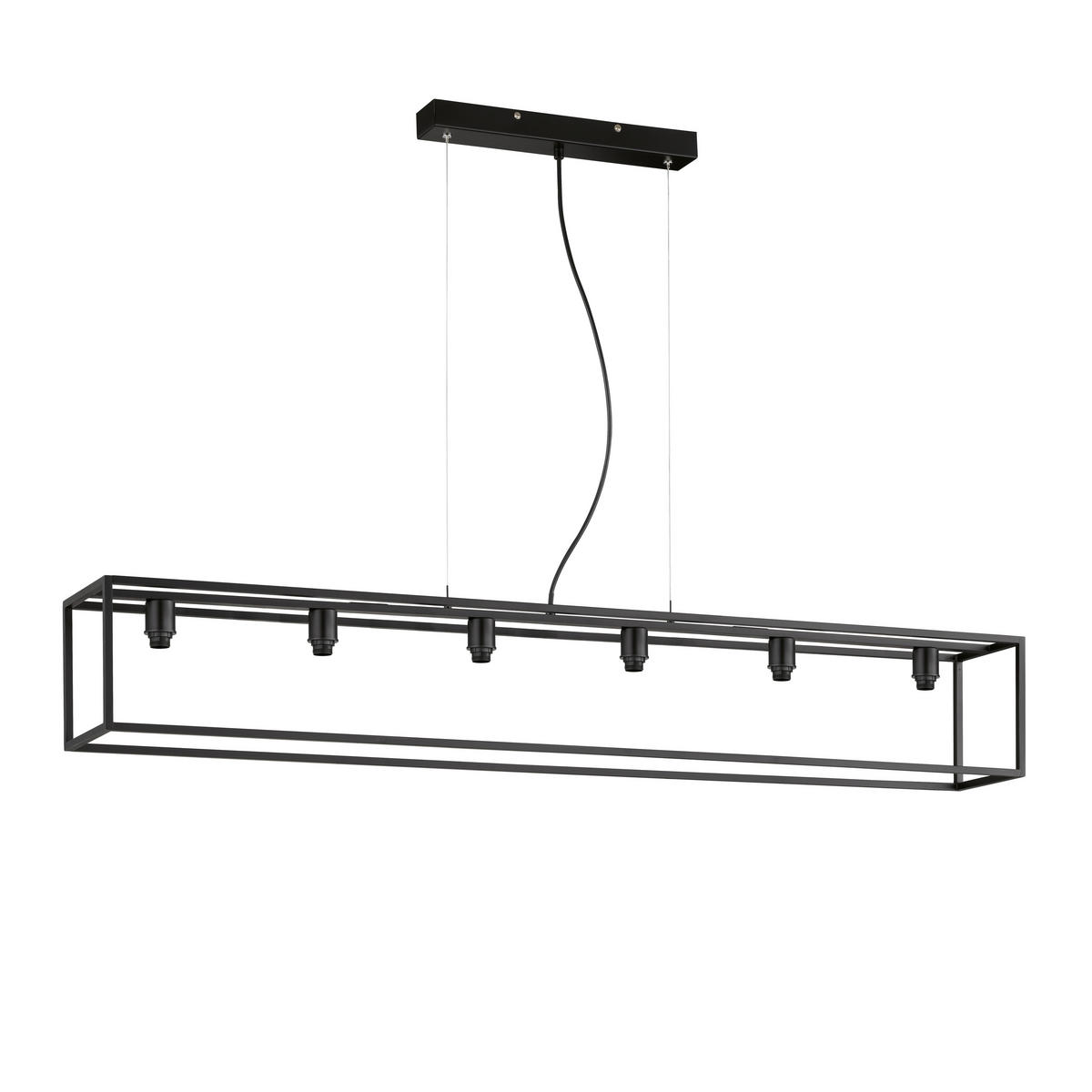 HÄNGLAMPA Modular S 135/20/150 cm  - svart, Basics, metall (135/20/150cm) - Fischer & Honsel