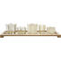Teelichthalter Set 6 tlg. - Naturfarben, Basics, Glas/Holz (64,5/20/3cm) - X-Mas Teelichthalter Set 6 tlg. - Naturfarben, Basics, Glas/Holz (64,5/20/3cm) - X-Mas