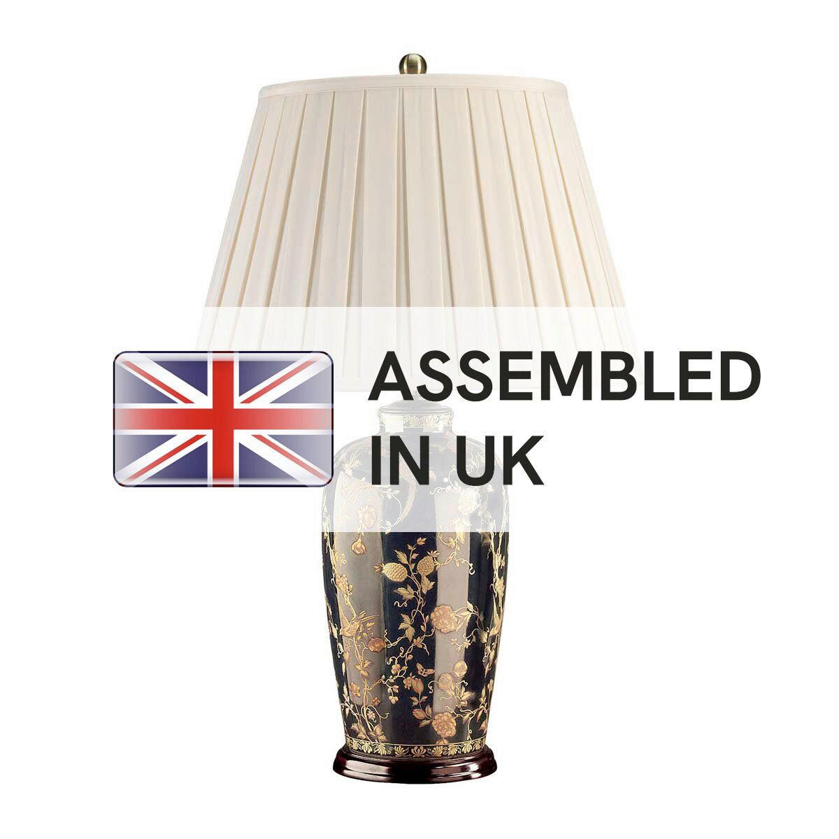 TISCHLEUCHTE Black Birds 74/46 cm  - Goldfarben/Schwarz, KONVENTIONELL, Keramik/Textil (74/46cm) - Elstead Lighting