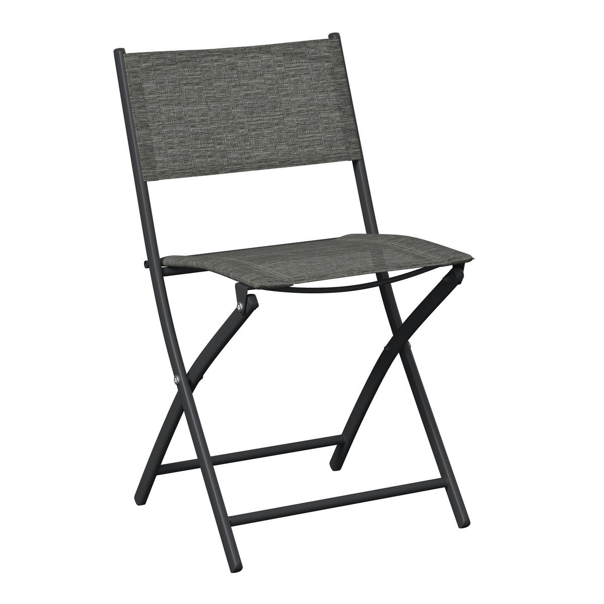 GARTENSET 5-teilig  - Dunkelgrau/Anthrazit, Basics, Glas/Textil - Xora