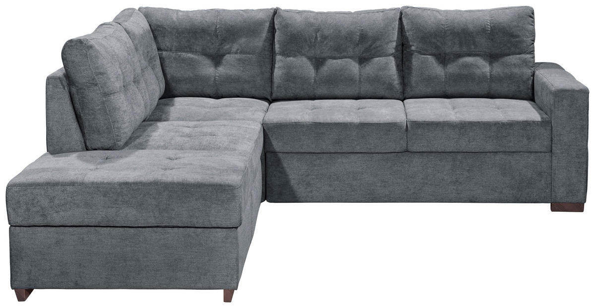 SAROKKANAPÉ textil, faalapú anyag antracit  - fekete/antracit, Basics, műanyag/faalapú anyag (234/213cm) - MID.YOU