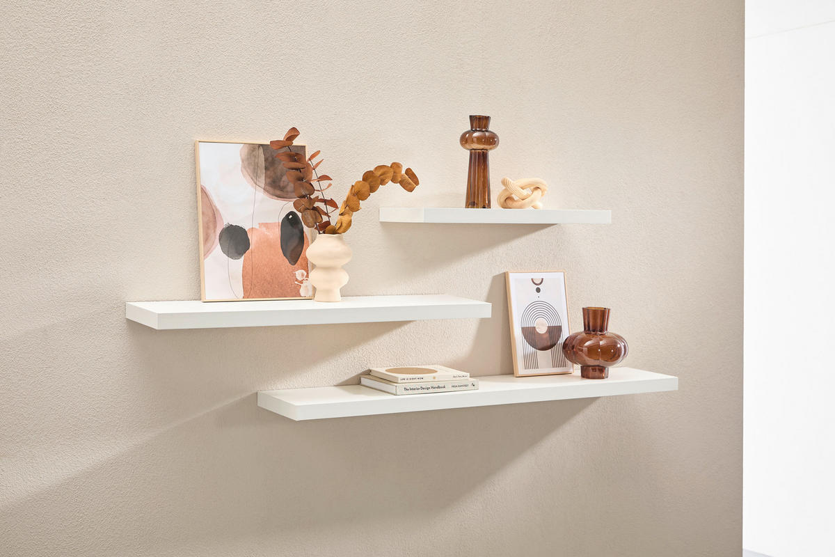 WANDBOARD in 60/3,8/23,5 cm Weiß  - Weiß, Basics, Papier/Holzwerkstoff (60/3,8/23,5cm) - Boxxx