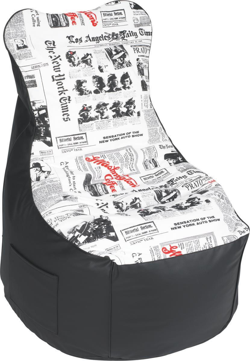 SEDACÍ VAK, černá, bílá - bílá/černá, Design, textil (85/100/85cm) - Boxxx