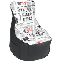 SITZSACK 330 l  - Weiss/Schwarz, Design, Textil (85/100/85cm) - Boxxx
