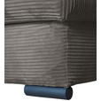 ECKSOFA  in Cord Mokka  - Schwarz/Mokka, KONVENTIONELL, Textil/Metall (168/258cm) - Carryhome