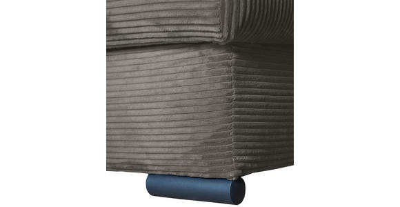 ECKSOFA  in Cord Mokka  - Schwarz/Mokka, KONVENTIONELL, Textil/Metall (168/258cm) - Carryhome