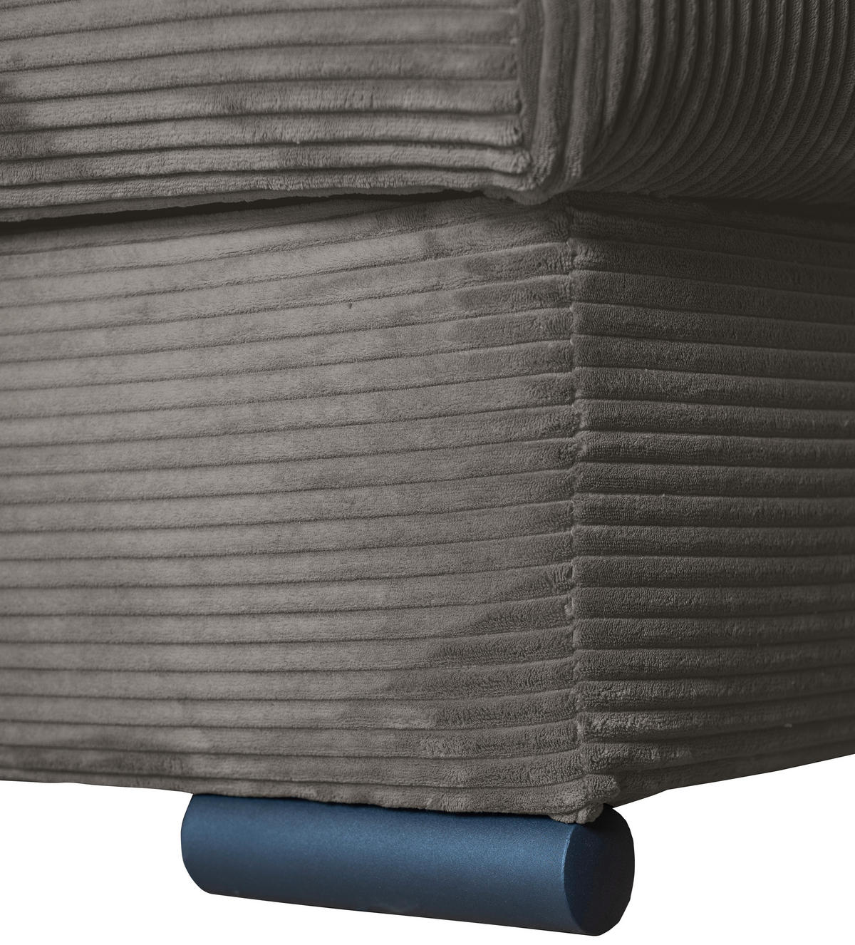 ECKSOFA in Cord Mokka  - Schwarz/Mokka, KONVENTIONELL, Textil/Metall (168/258cm) - Carryhome