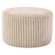 HOCKER in Textil Creme  - Creme, Design, Textil (59/36/59cm) - Xora