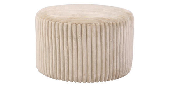 HOCKER in Textil Creme - Creme, Design, Textil (59/36/59cm) - Xora