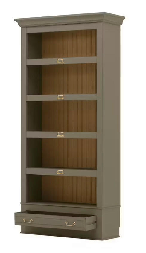 REGAL Pinie massiv Grau  - Bronzefarben/Grau, LIFESTYLE, Holz/Metall (117/238,5/46,5cm) - Livetastic
